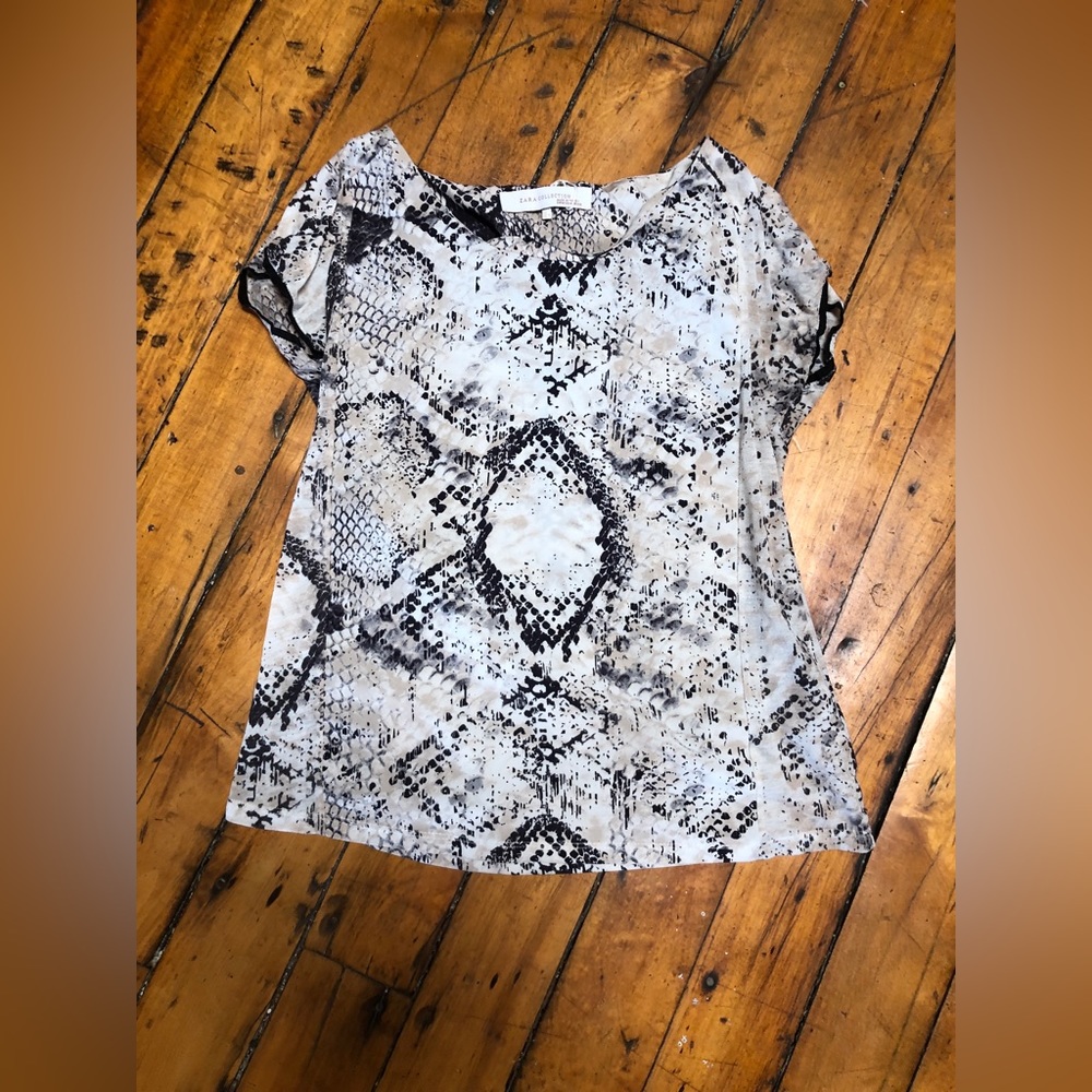 Zara Collection snakeskin shirt, size S